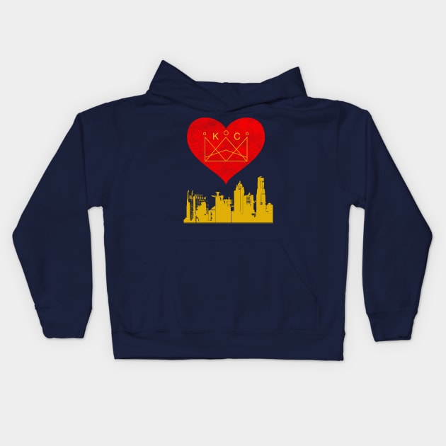 We Love Kansas City 2 Kids Hoodie by KC1985